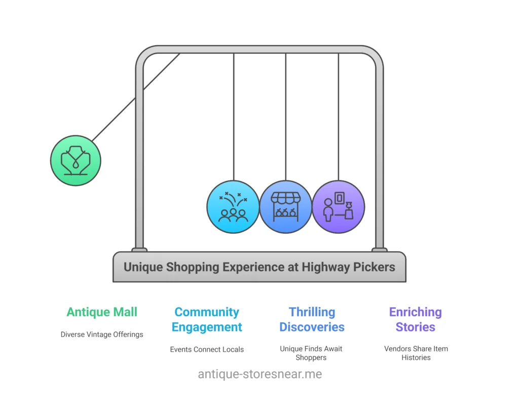 Infographics show the insights into antique stores.