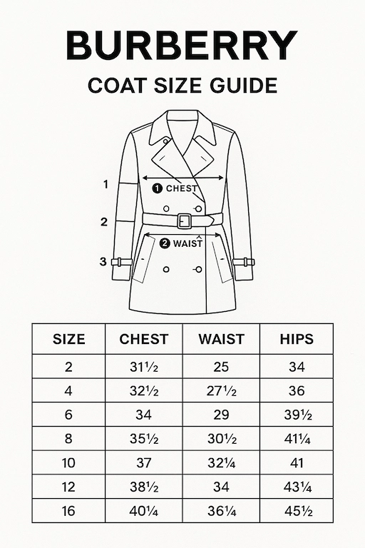 Burberry Coat Size Guide 2026: UK to US Conversion & Fit Charts