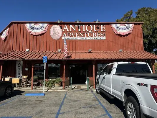 Front view of Antique Adventures LLC, a multi-dealer antique mall located on Ventura Boulevard in Ventura, California