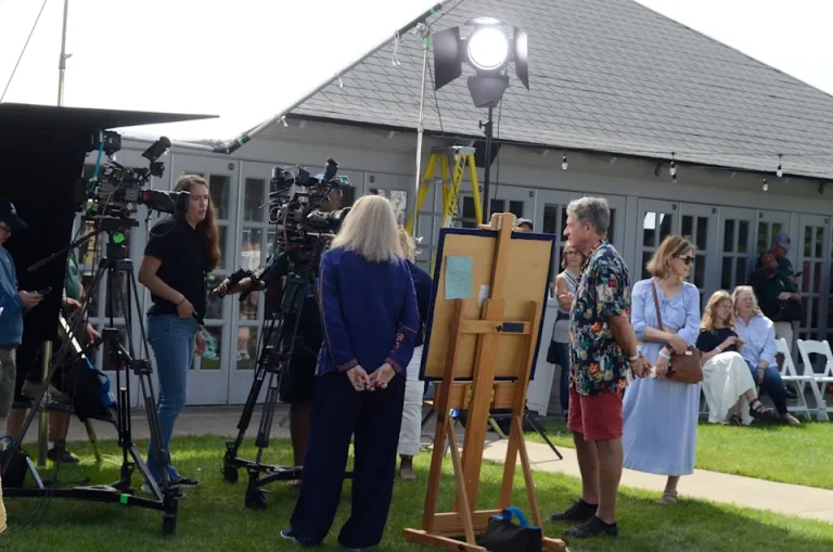 Antiques Roadshow filming event at Castle Farms in Charlevoix Michigan where collectors brought antiques for appraisal